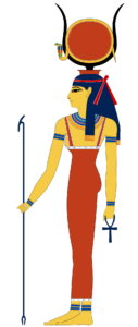 Hathor (Antico Egizio: ḥwt-ḥr, lit. 'Casa di Horus', Antico Greco: Ἁθώρ Hathōr, Copto: ϩⲁⲑⲱⲣ, Meroitico: 𐦠𐦴𐦫𐦢‎ Atari) è stata una delle principali dee della religione egizia antica che ha svolto una vasta gamma di ruoli.